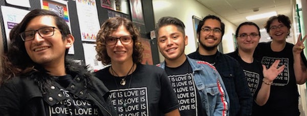 UCR LGBTRC Students Wearing Pride Shirts