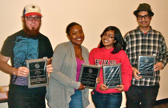 LGBTRC students with Lambda Awards.