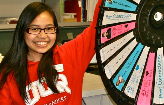 LGBTRC student spinning wheel.