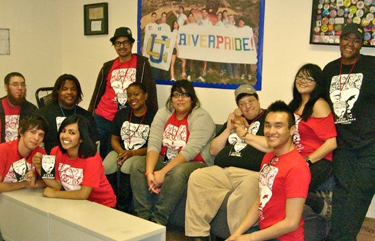 LGBTRC students hanging out.