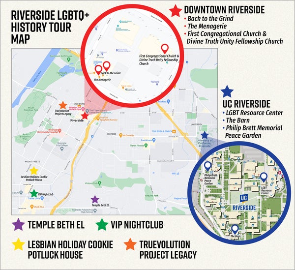 Riverside LGBTQ+ History Tour Map