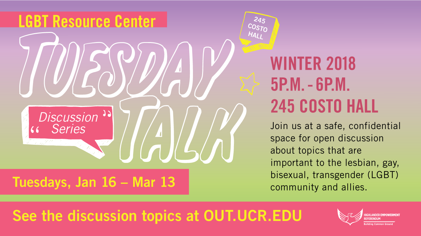 LGBTRC W18 Tuesday Talk LED LGBTRC W18 Tuesday Talk LED